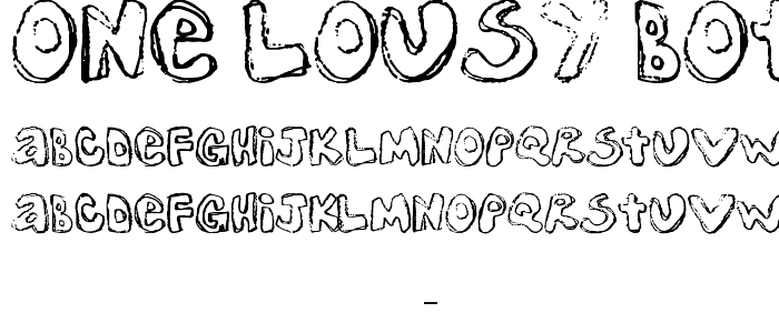One Lousy Bottom font